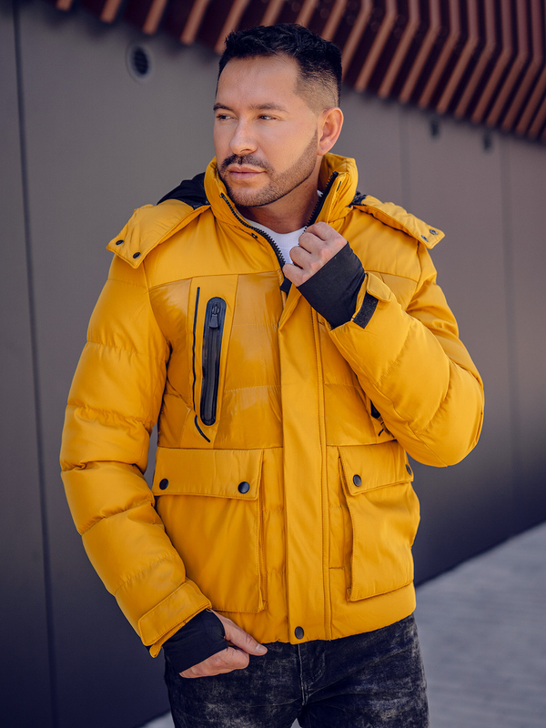 Blouson d'hiver matelassé pour homme camel Bolf 99527A