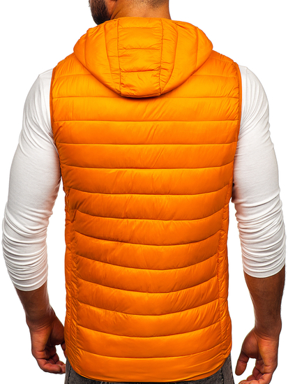 Gilet matelassé à capuche pour homme orange Bolf LY36