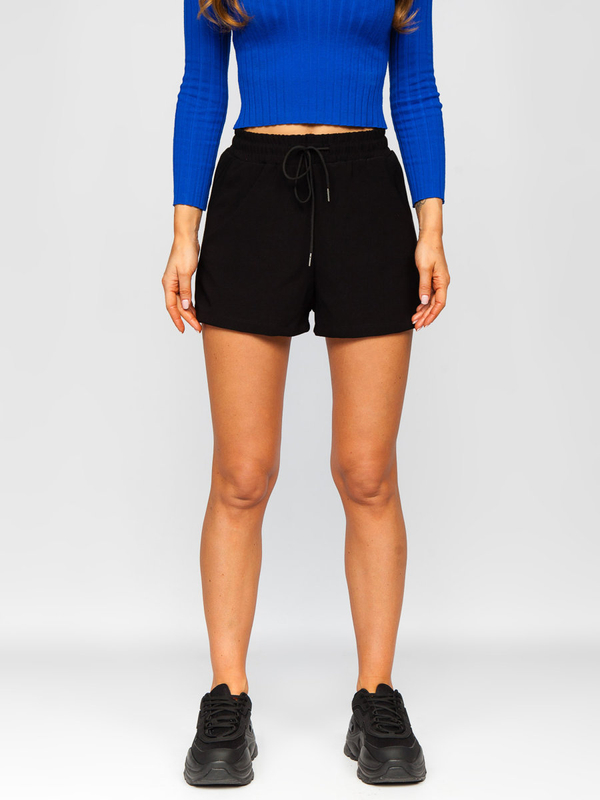 Short de survêtement pour femme noir Bolf H60A