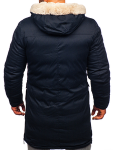 Parka d'hiver pour homme bleue foncée Bolf 22M50