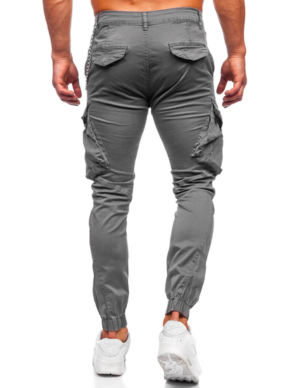 Homme Pantalon jogger cargo Gris Bolf SK850