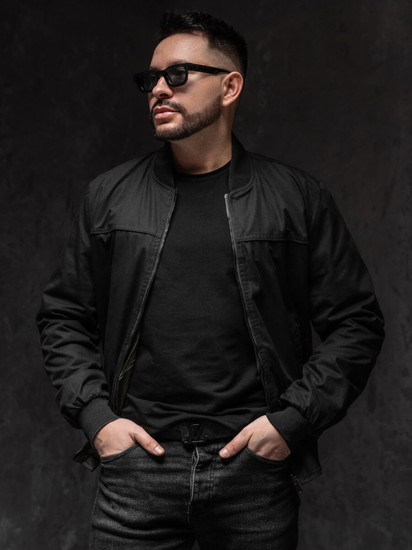 Homme Blouson bomber de transition réversible Noir Bolf 84M3005A1