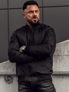 Blouson bomber de transition pour homme noir Bolf AK95A