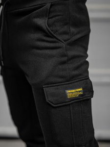 Homme Pantalon cargo jogger Noir Bolf JX8709B