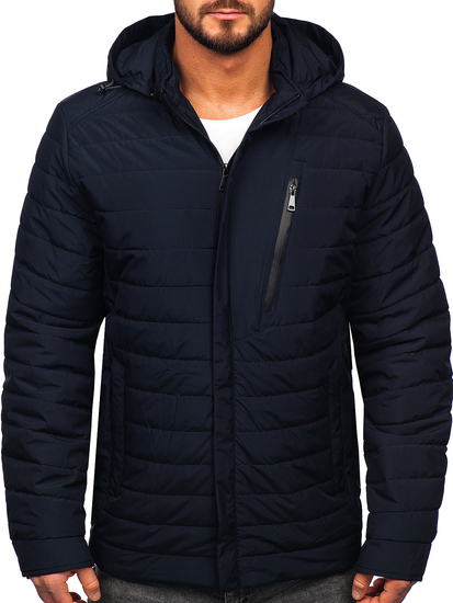 Blouson de transition matelassé pour homme bleu foncé Bolf 22M305