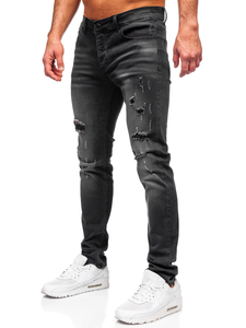 Homme Pantalon en jean slim fit Noir Bolf MP0020N