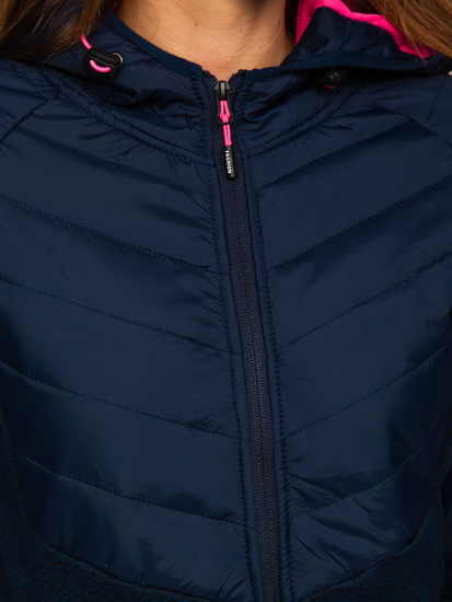 Sweat-shirt à capuche de transition femme bleu marine Bolf KSW4005A1