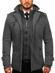 Manteau d'hiver pour homme gris Bolf 88802