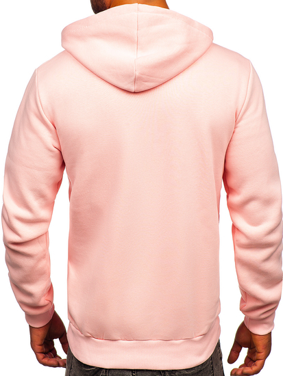 Sweat-shirt à capuche pour homme rose clair Bolf 02