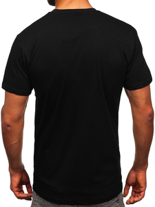 Tee-shirt imprimé pour homme noir Bolf 14336
