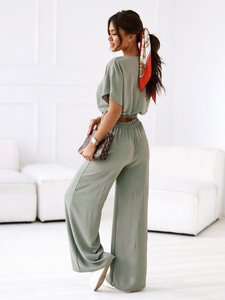 Ensemble en matériel en deux pièces pour femme kaki Light Breeze Bolf 8178