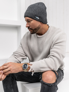 Homme Bonnet d'hiver chaud Anthracite Bolf 386008