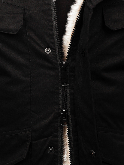 Homme Parka d'hiver Noir Bolf 22M318