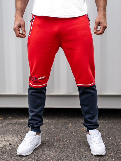 Pantalon de sport imprimé pour homme rouge Bolf AM85A