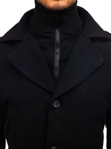 Manteau d'hiver pour homme noir Bolf 1808