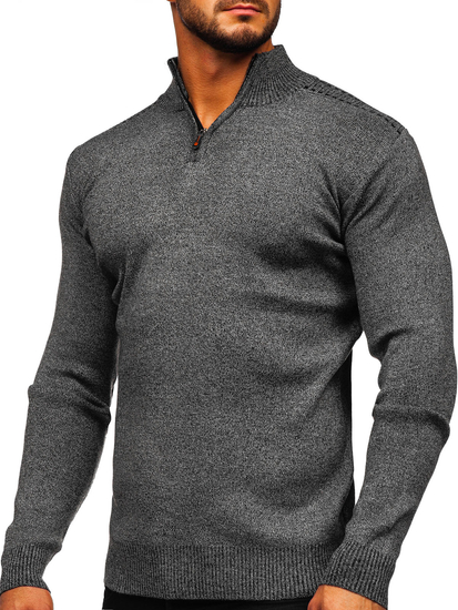Pull à col montant pour homme graphite Bolf S8279