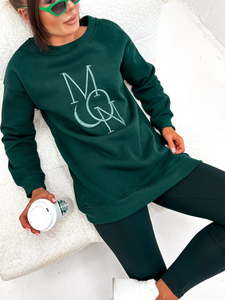 Femme Sweat imprimé chaud Bottle Vert Bolf VE77