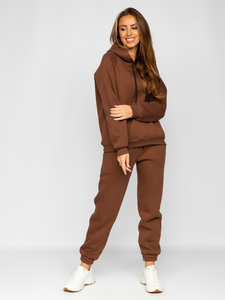 Ensemble de survêtement deux pièces pour femme marron Bolf 5996